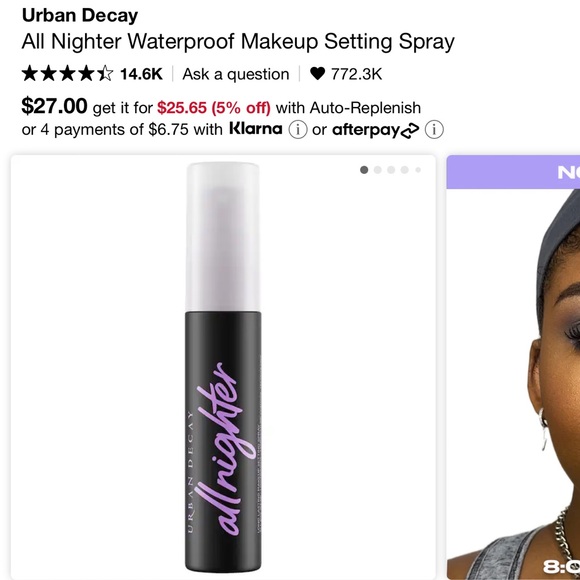 Urban Decay All Nighter Waterproof Makeup Setting Spray Travel Size (30 mL) - Picture 3 of 4